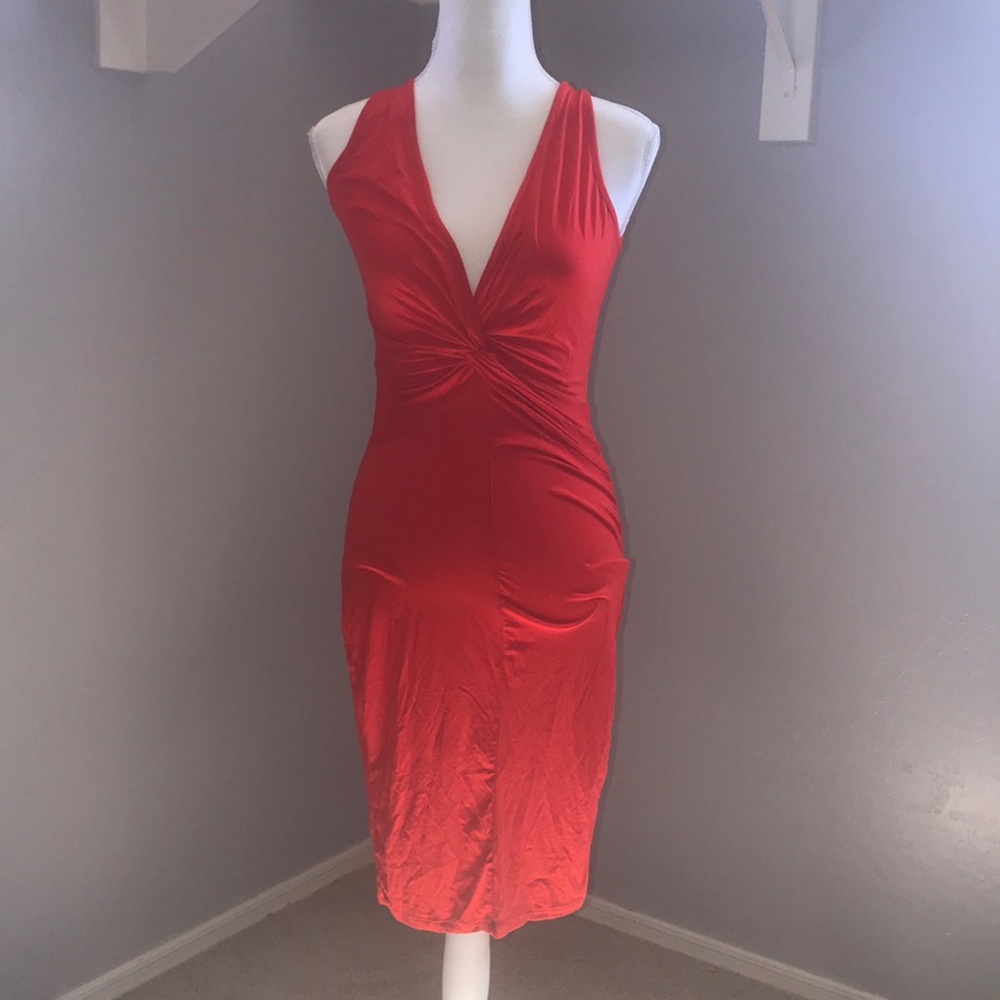 Midi coral dress